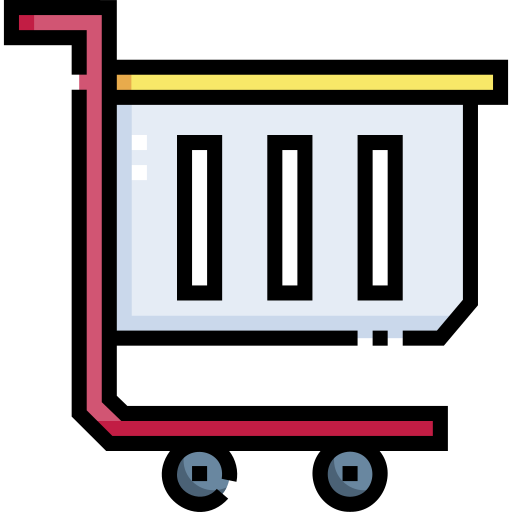 carrito de compras Detailed Straight Lineal color icono