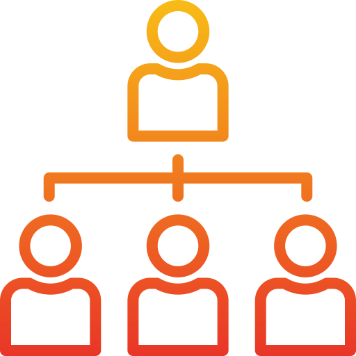 structure d'organisation Generic Gradient Icône
