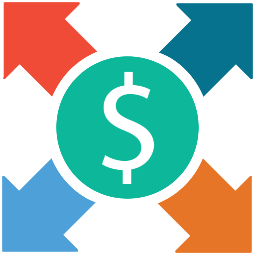 Money exchange Creative Stall Premium Flat icon