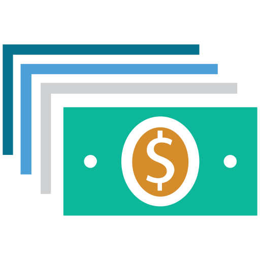 Money stack Creative Stall Premium Flat icon