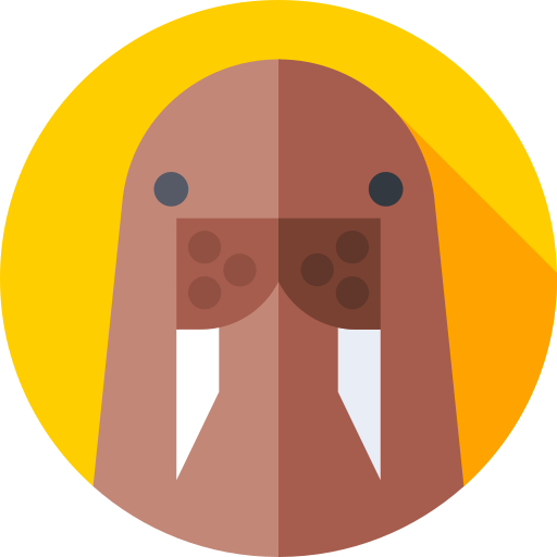 바다 코끼리 Flat Circular Flat icon
