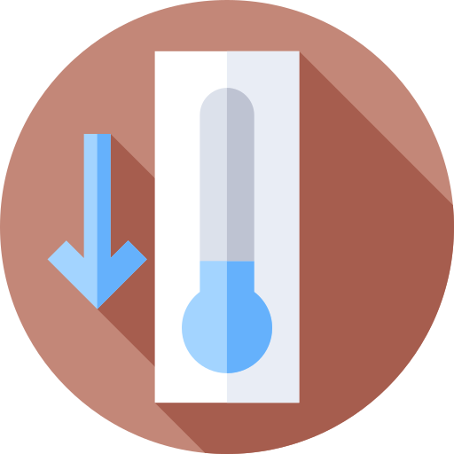 lage temperatuur Flat Circular Flat icoon