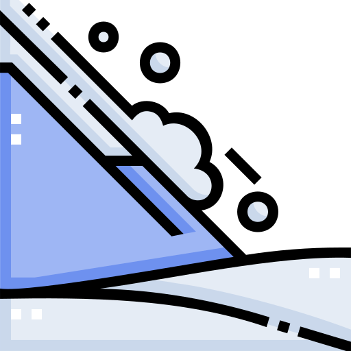 Snow avalanche Detailed Straight Lineal color icon