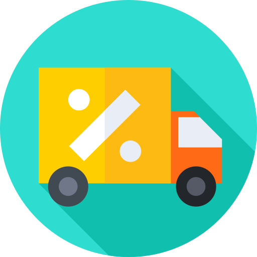 Delivery truck Flat Circular Flat icon