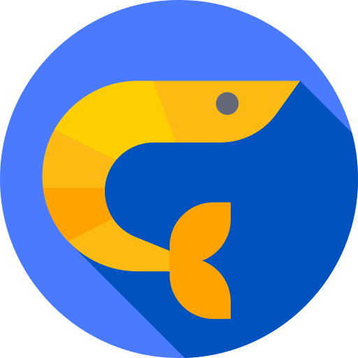 garnele Flat Circular Flat icon