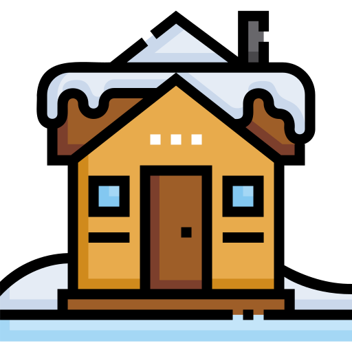 casa de madera Detailed Straight Lineal color icono