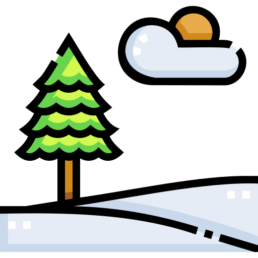 Pine tree Detailed Straight Lineal color icon