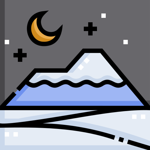 zima Detailed Straight Lineal color ikona