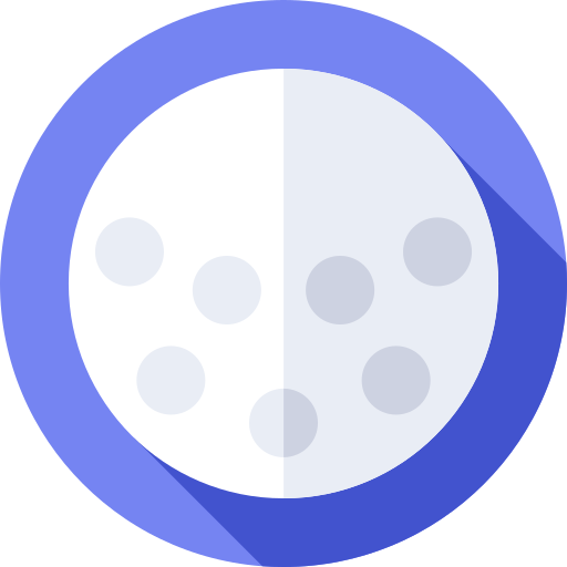 pelota de golf Flat Circular Flat icono