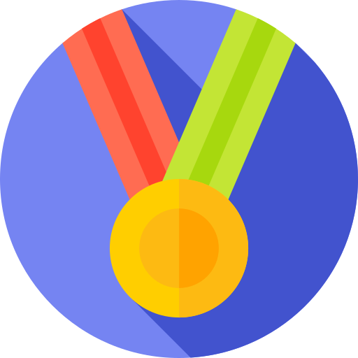 メダル Flat Circular Flat icon
