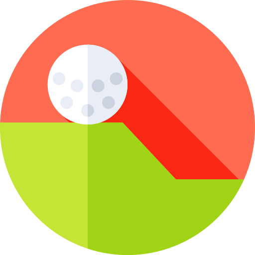 골프 공 Flat Circular Flat icon