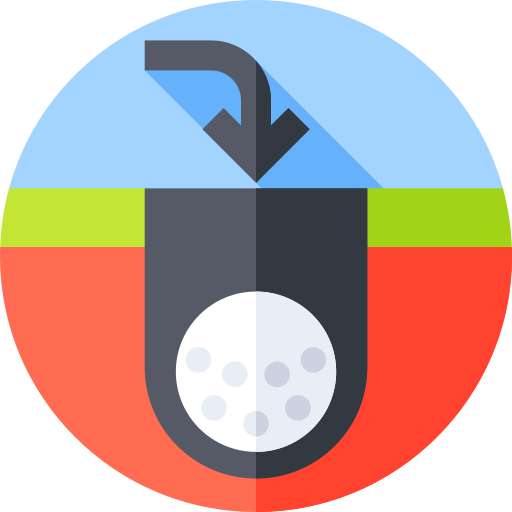 piłka golfowa Flat Circular Flat ikona