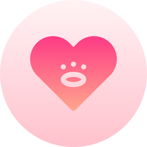 corazón Basic Gradient Circular icono