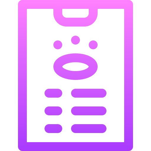 Medical record Basic Gradient Lineal color icon