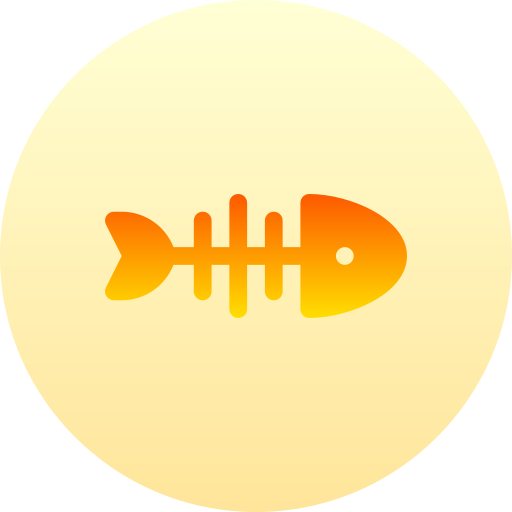魚の骨 Basic Gradient Circular icon