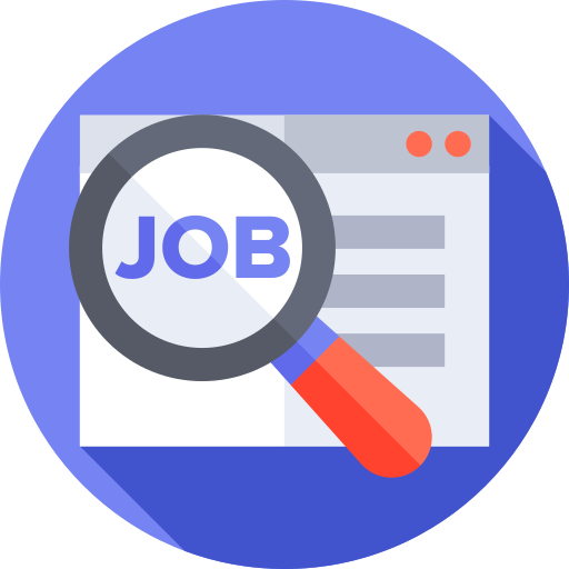 Job search Flat Circular Flat icon