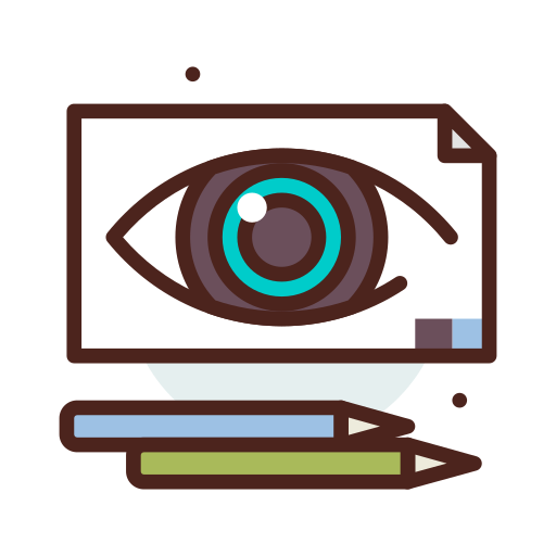 ojo Darius Dan Lineal Color icono