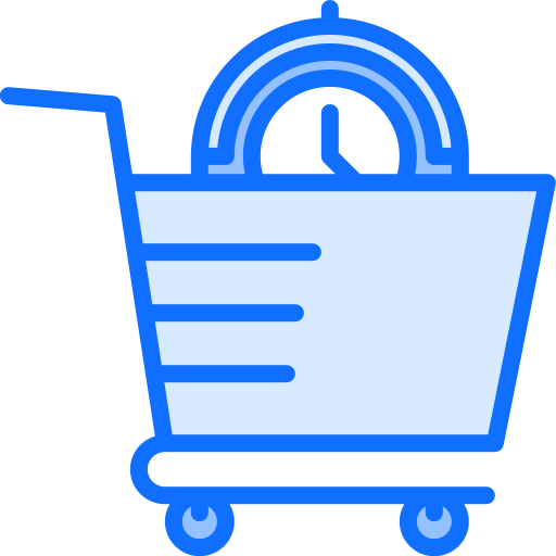 Cart Coloring Blue icon