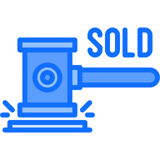 Auction Coloring Blue icon