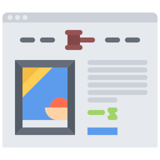 versteigerung Coloring Flat icon