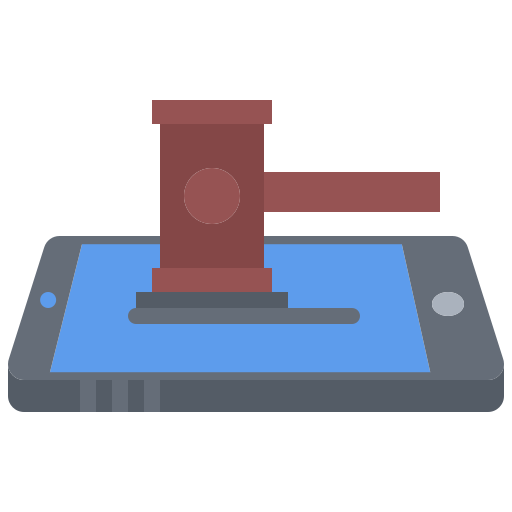 Auction Coloring Flat icon