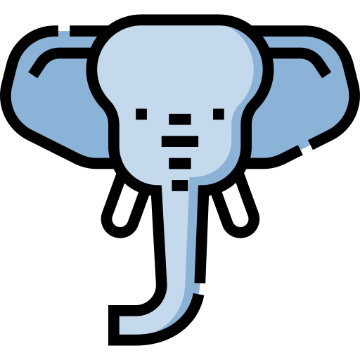 Elephant Detailed Straight Lineal color icon