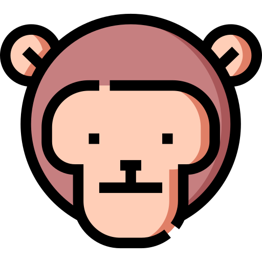 małpa Detailed Straight Lineal color ikona