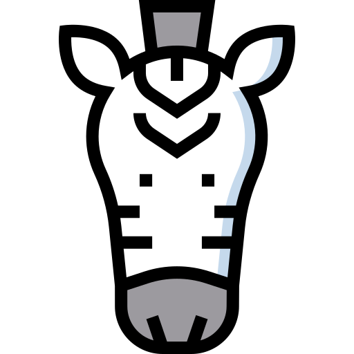 zebra Detailed Straight Lineal color ikona