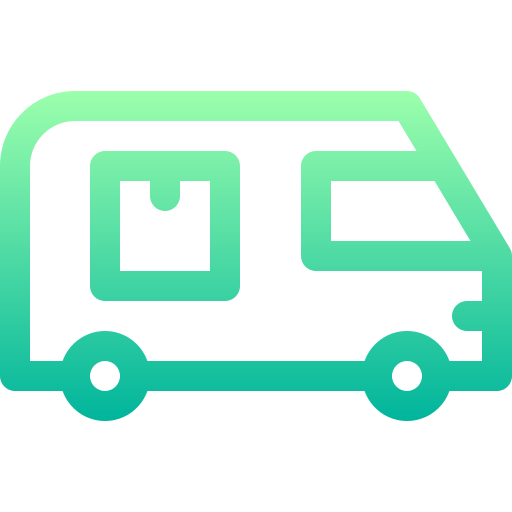 furgoneta de reparto Basic Gradient Lineal color icono