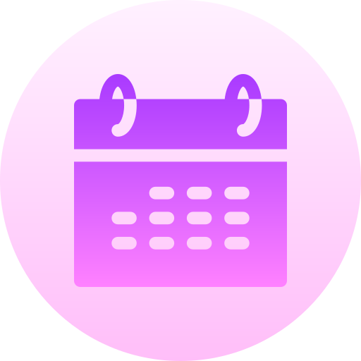 calendario Basic Gradient Circular icono