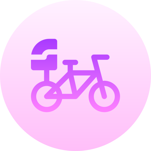 배달 자전거 Basic Gradient Circular icon