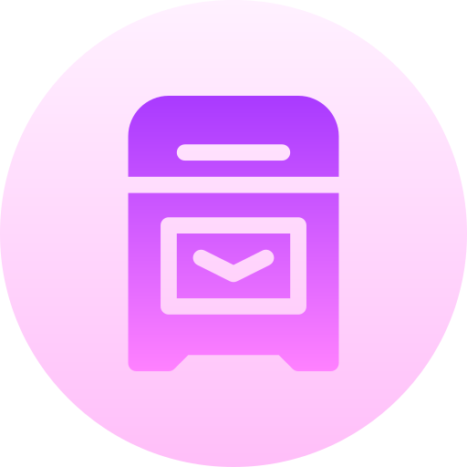 メールボックス Basic Gradient Circular icon