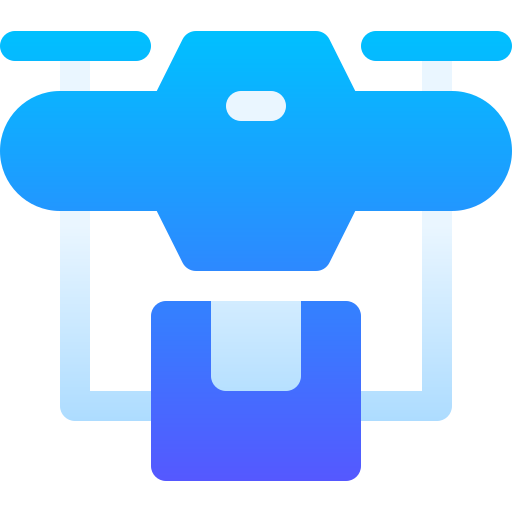 dostawa dronem Basic Gradient Gradient ikona