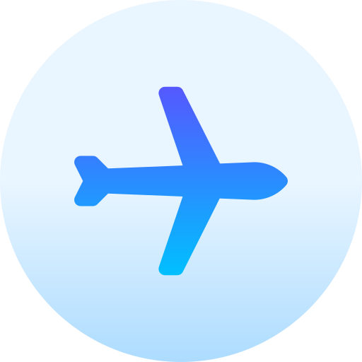 Airplane Basic Gradient Circular icon