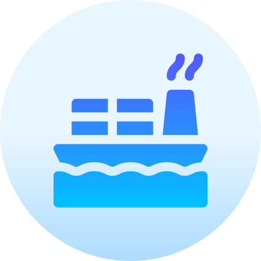 Cargo ship Basic Gradient Circular icon