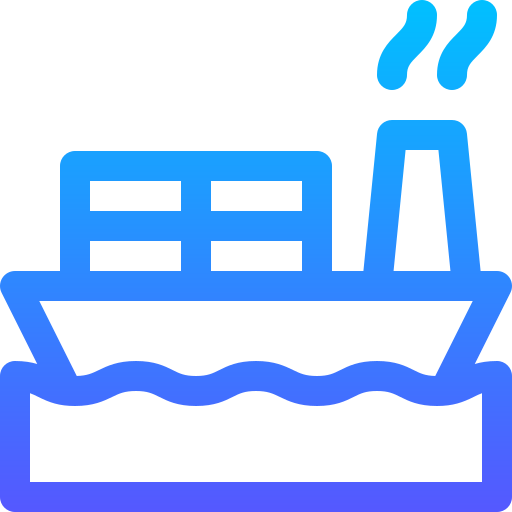 barco de carga Basic Gradient Lineal color icono