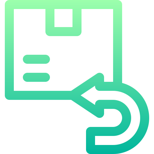 caja de devolución Basic Gradient Lineal color icono