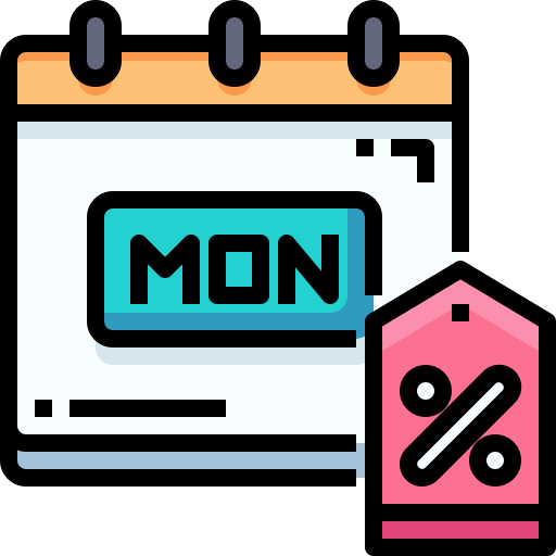 Cyber monday Justicon Lineal Color icon