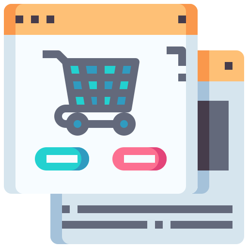 Online shopping Justicon Flat icon