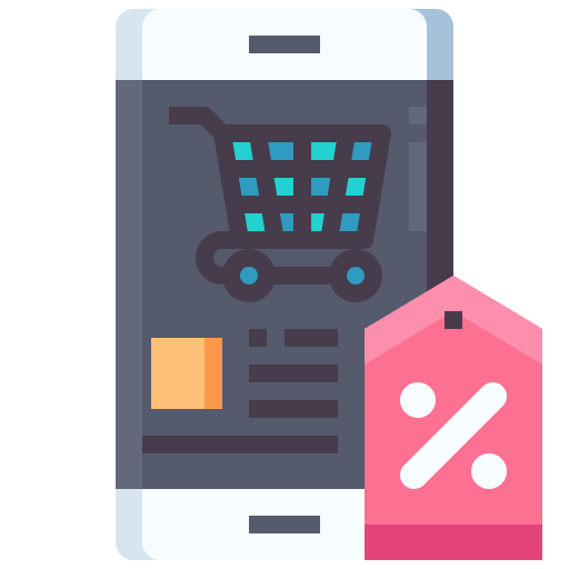 Online shopping Justicon Flat icon