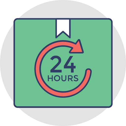 24 hours delivery Generic Rounded Shapes icon