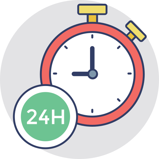 24 hours delivery Generic Rounded Shapes icon