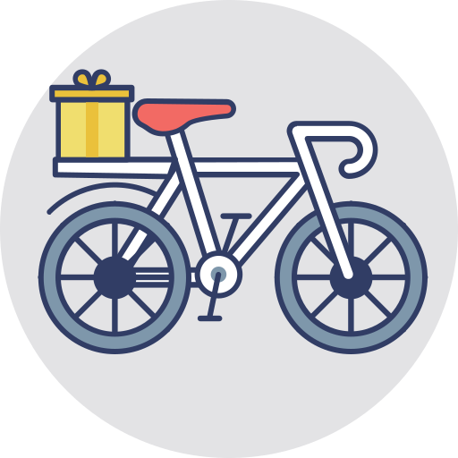 bicicleta de reparto Generic Rounded Shapes icono