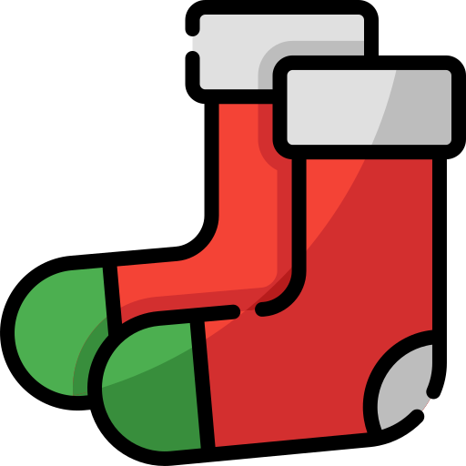 calcetín de navidad Generic Outline Color icono