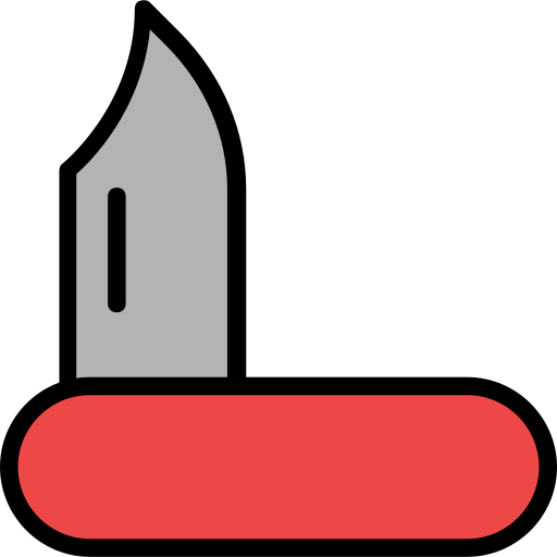cuchillo de bolsillo Generic Outline Color icono