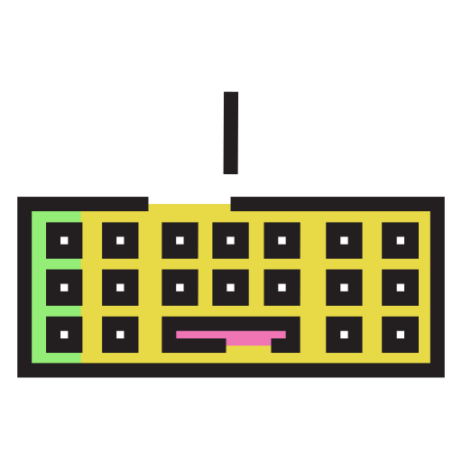 klawiatura Generic Outline Color ikona