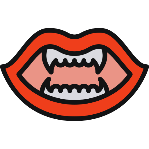 Fangs Generic Outline Color icon