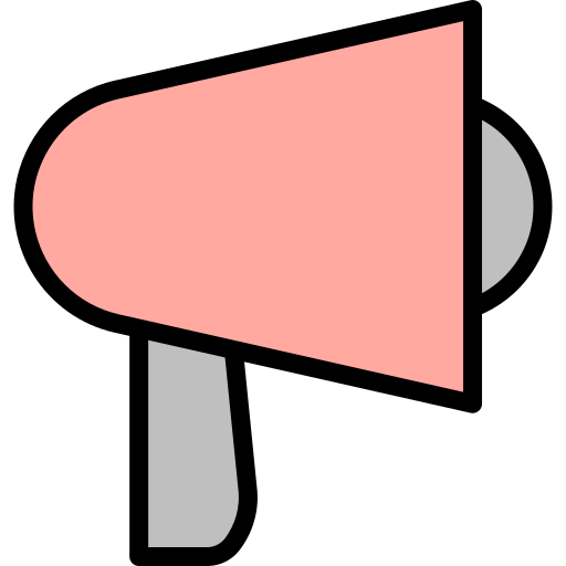 メガホン Generic Outline Color icon