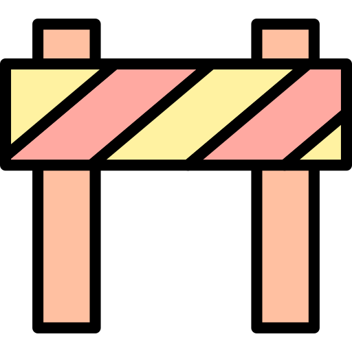 bariera ruchu Generic Outline Color ikona