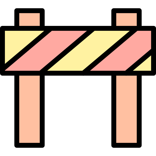 Traffic barrier Generic Outline Color icon